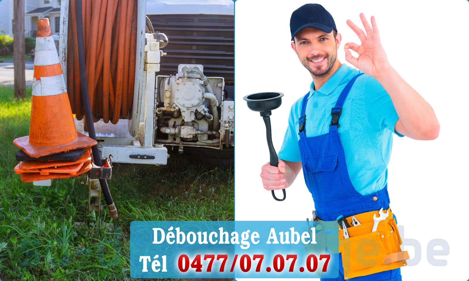 Déboucher canalisation maison Aubel rapide et efficace - 0477 07 07 07