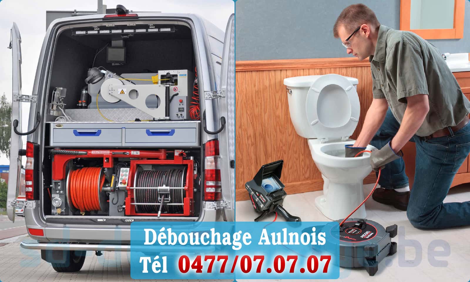 Service débouchage canalisation Aulnois rapide et efficace - 0477 07 07 07