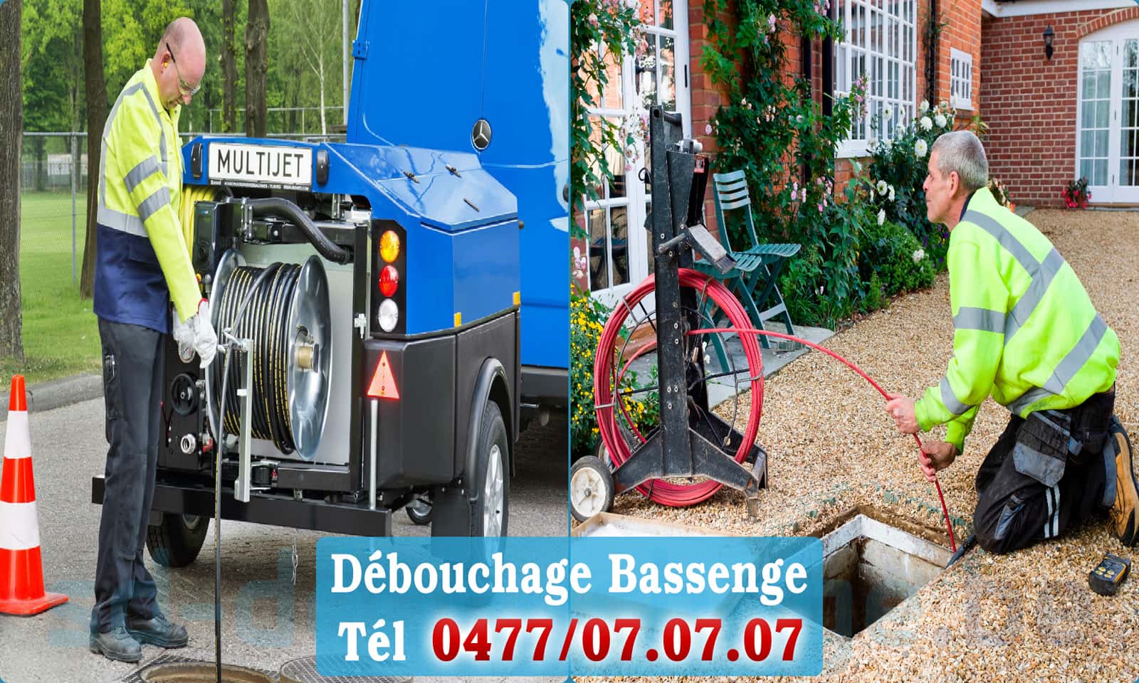 Déboucher canalisation maison Bassenge rapide et efficace - 0477 07 07 07