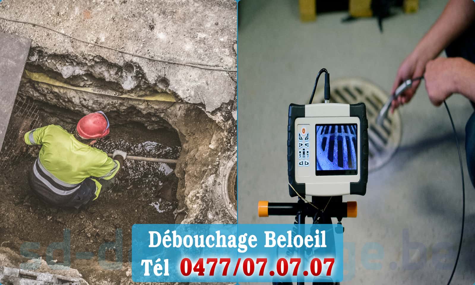 Déboucher canalisation maison Beloeil rapide et efficace - 0477 07 07 07