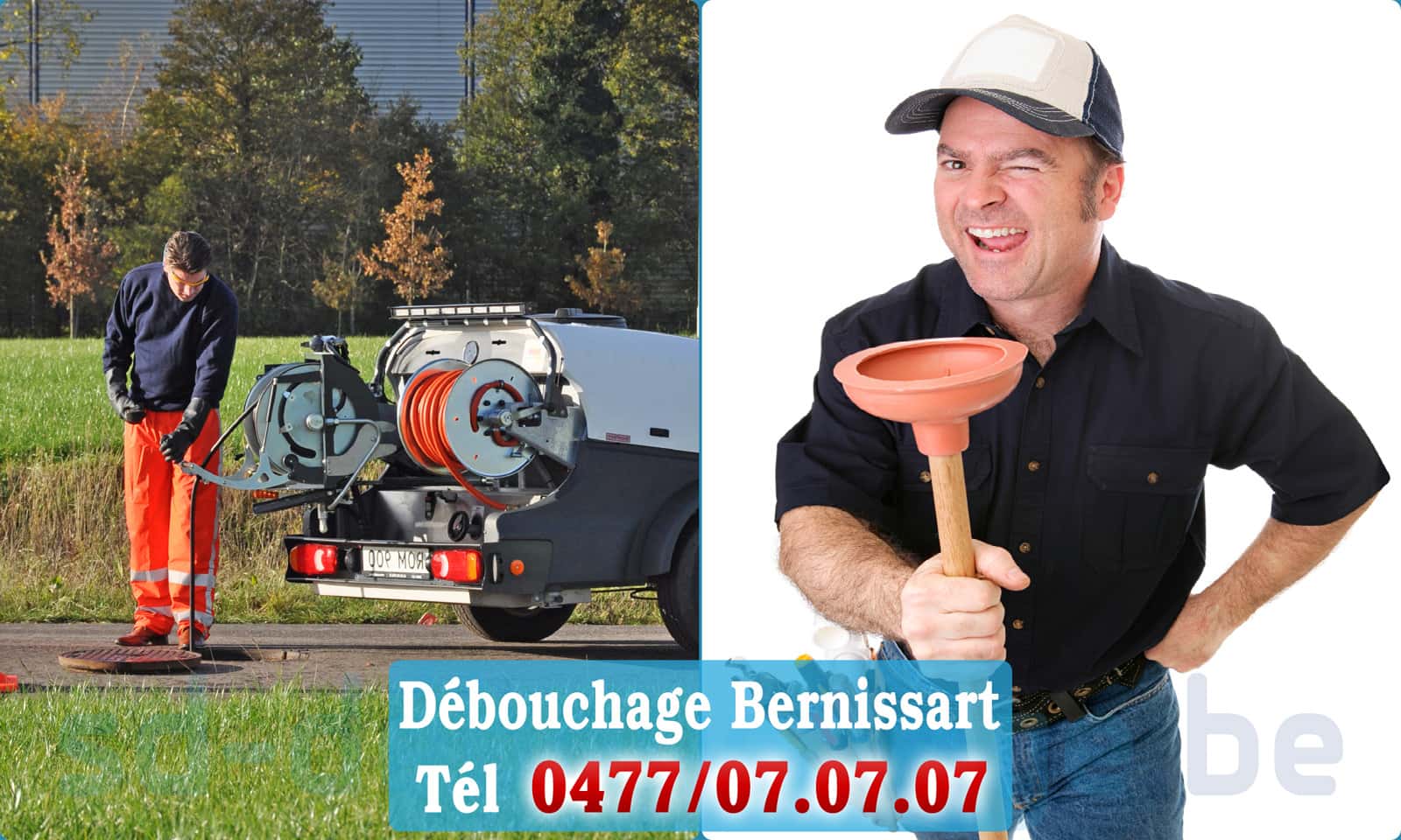 Déboucher canalisation maison Bernissart rapide et efficace - 0477 07 07 07