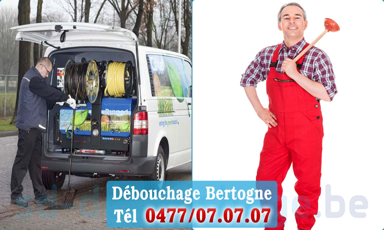 Curage canalisation Bertogne rapide et efficace - 0477 07 07 07