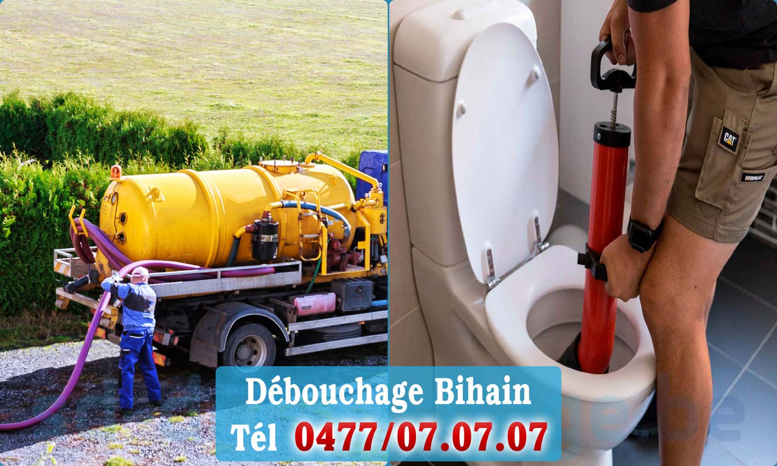 Débouchage de canalisation Bihain rapide et efficace - 0477 07 07 07