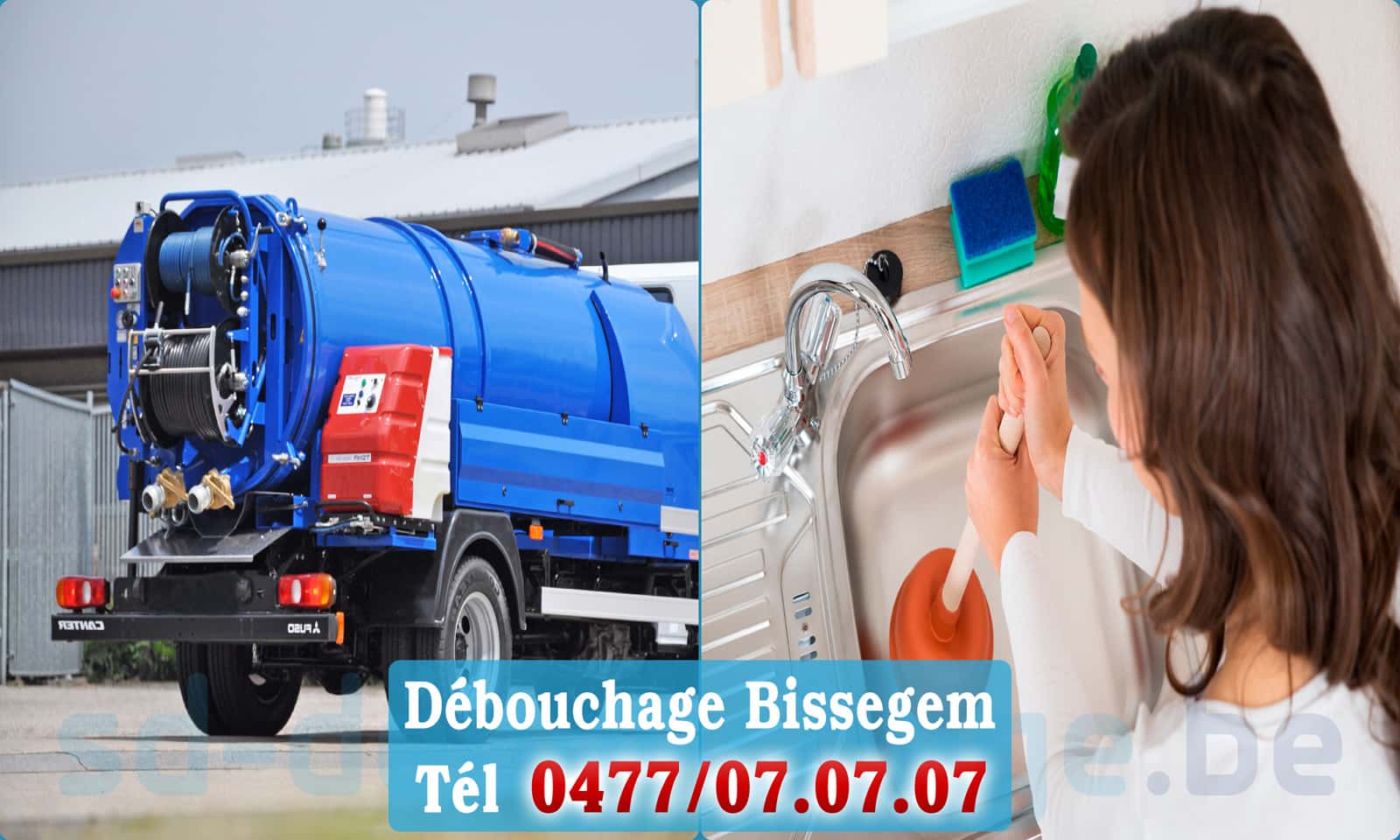 Déboucher canalisation maison Bissegem rapide et efficace - 0477 07 07 07