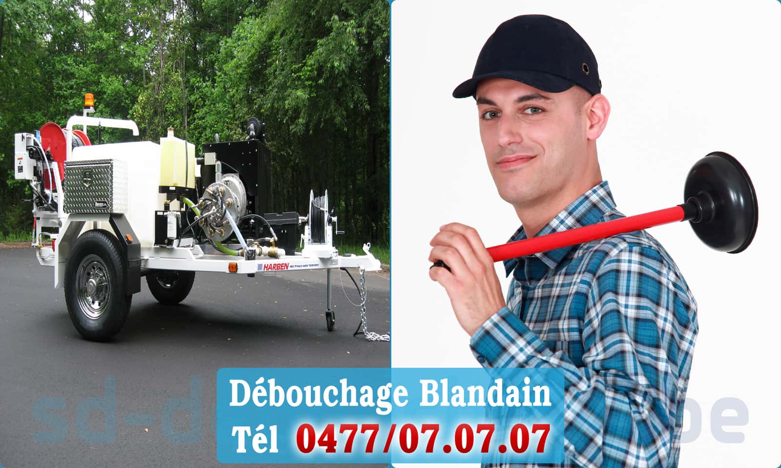 Déboucher canalisation maison Blandain rapide et efficace - 0477 07 07 07