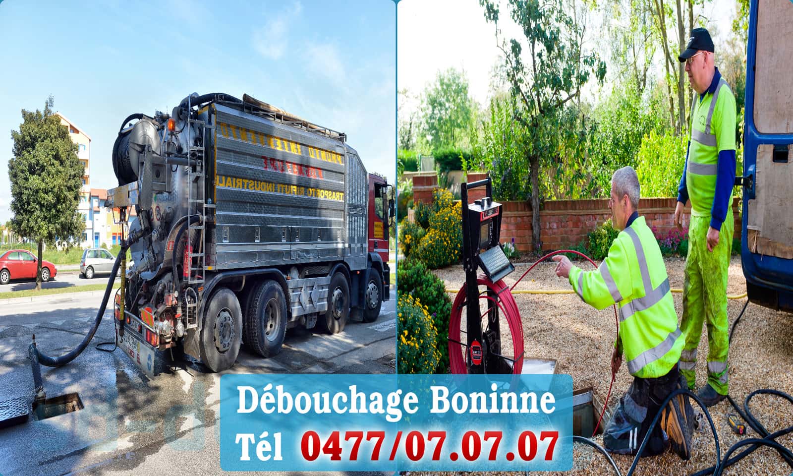 Débouchage de canalisation Boninne rapide et efficace - 0477 07 07 07