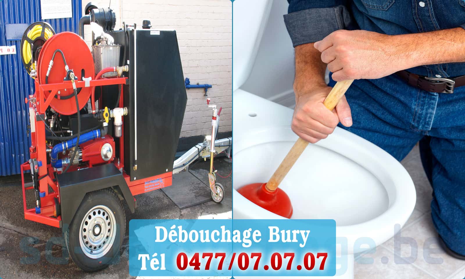 Service débouchage canalisation Bury rapide et efficace - 0477 07 07 07