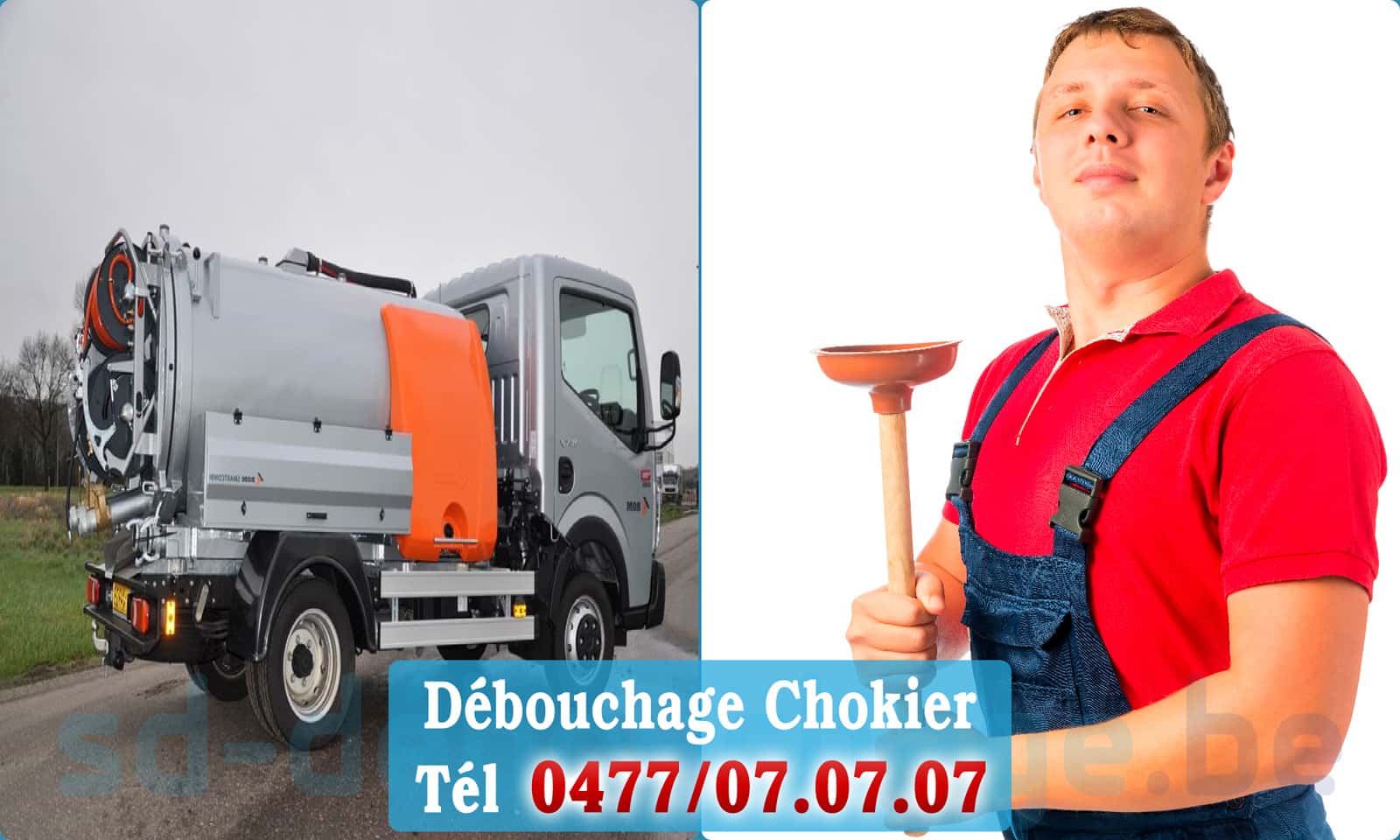 Service débouchage canalisation Chokier rapide et efficace - 0477 07 07 07