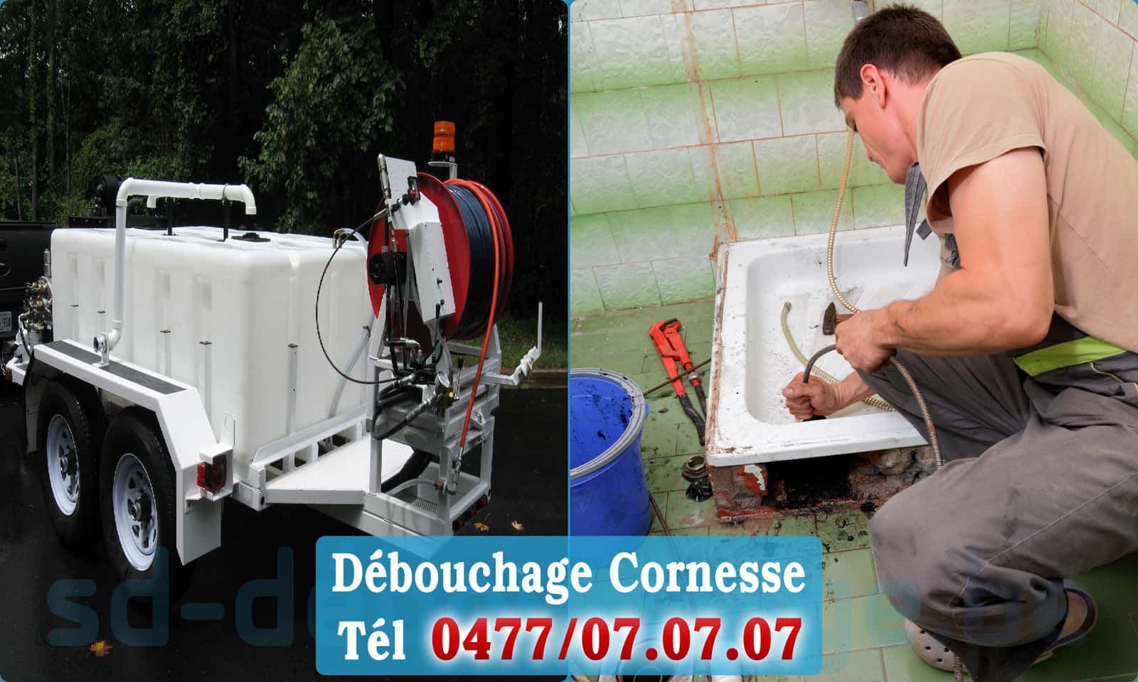 Service débouchage canalisation Cornesse rapide et efficace - 0477 07 07 07