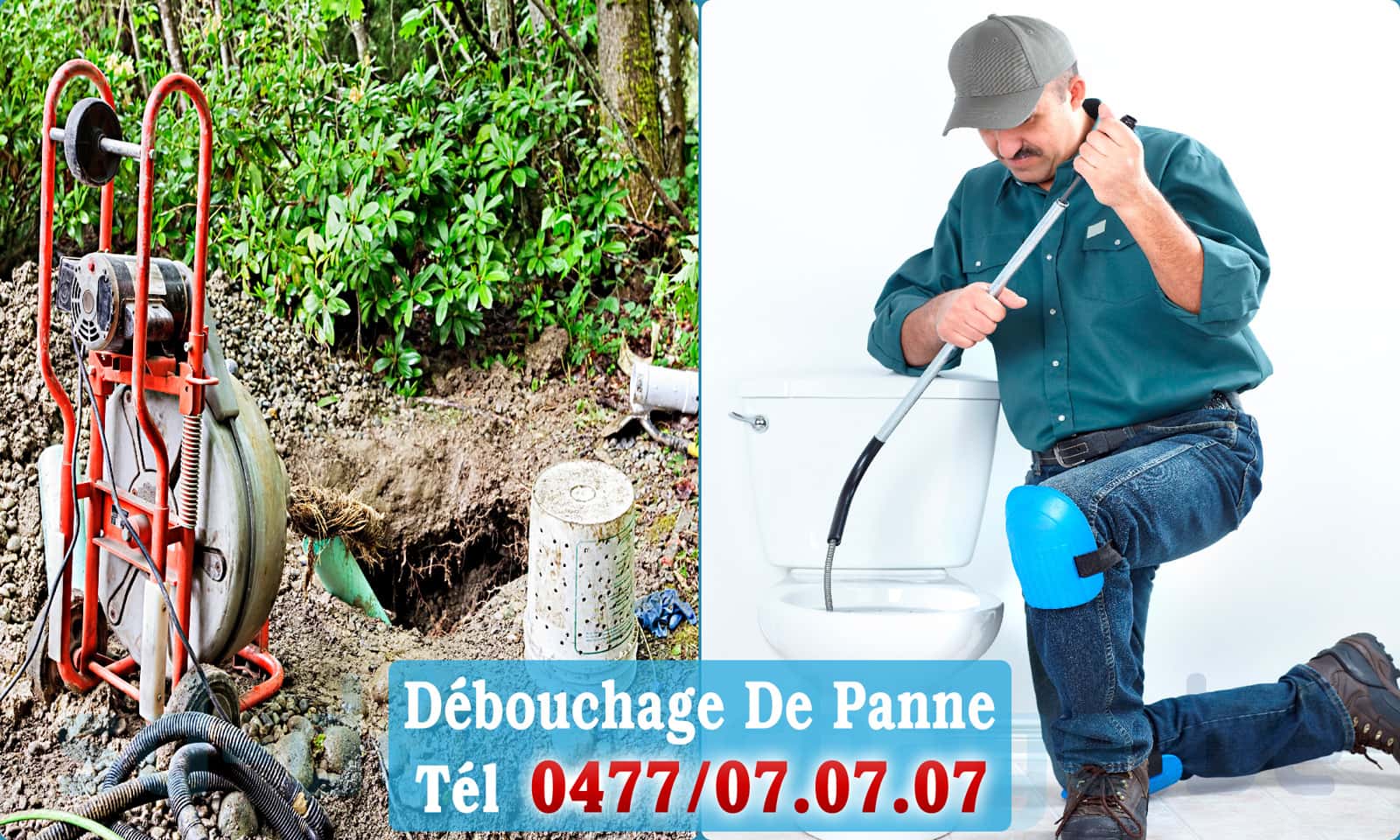 Débouchage de canalisation De Panne rapide et efficace - 0477 07 07 07