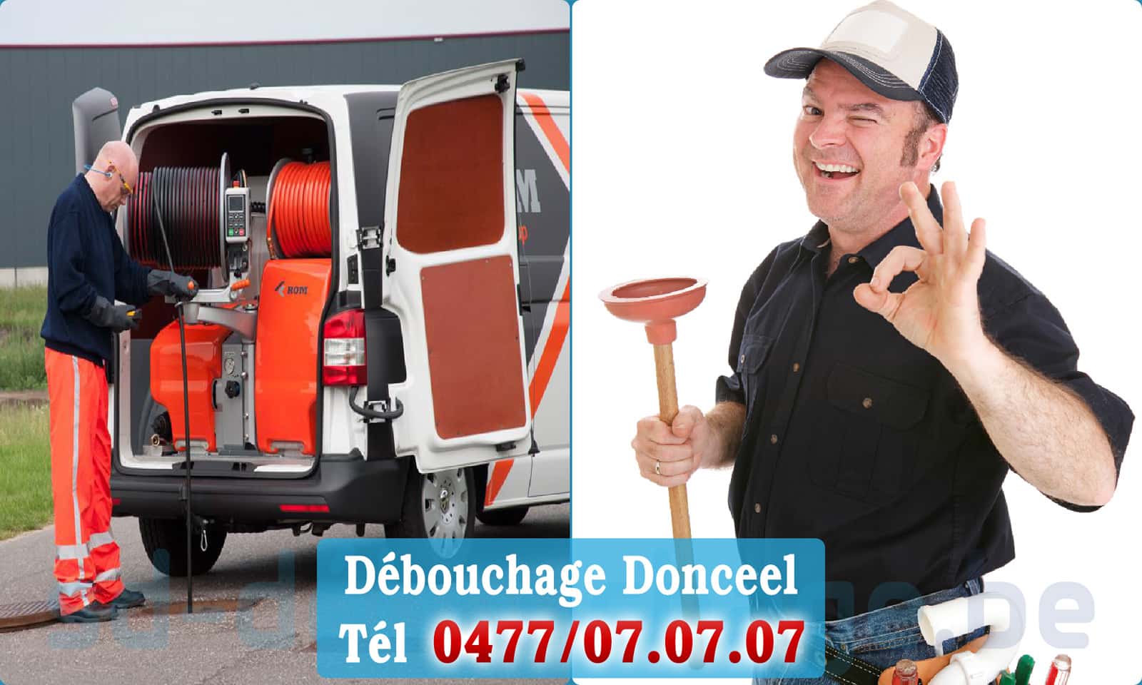 Déboucher canalisation maison Donceel rapide et efficace - 0477 07 07 07