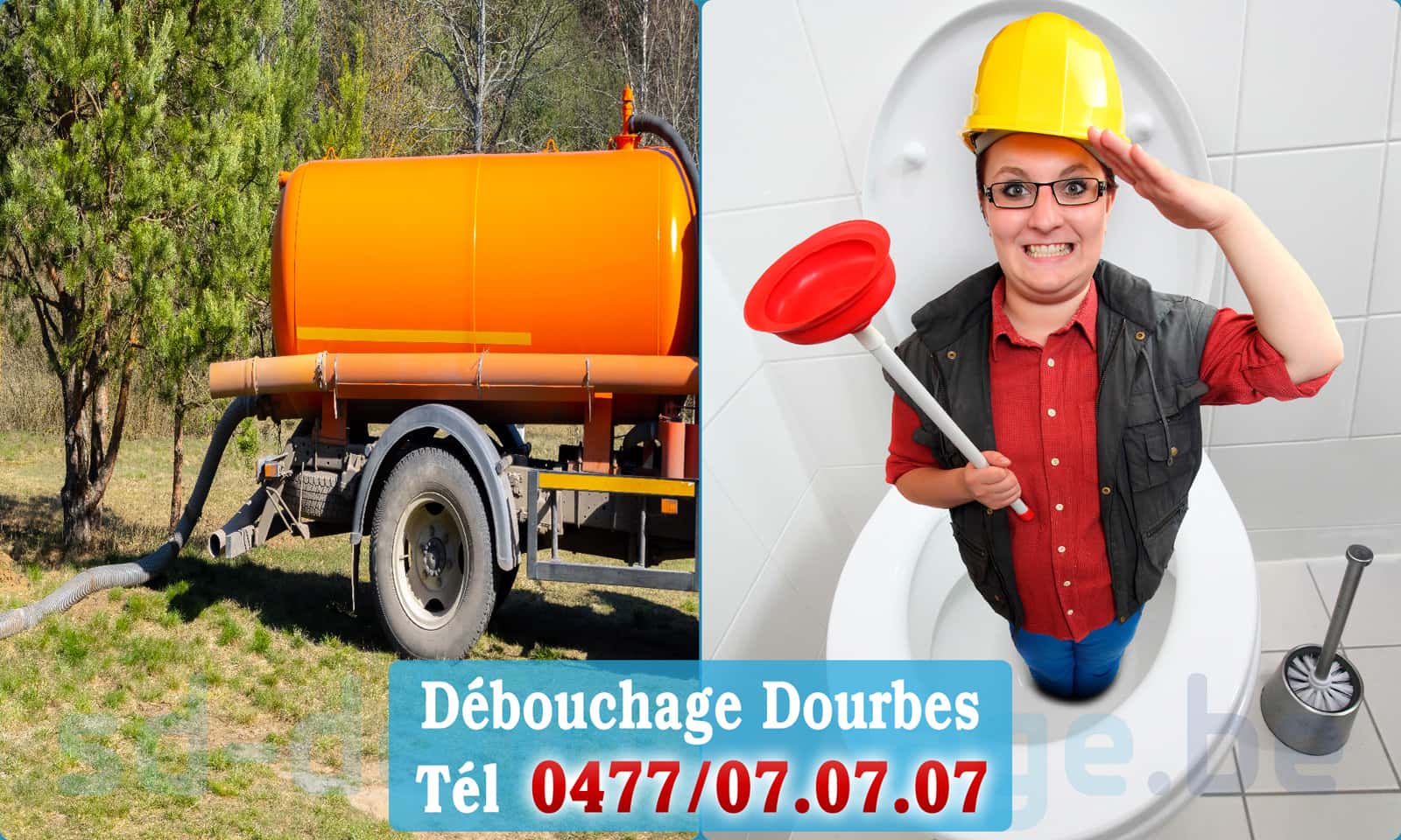 Débouchage canalisation Dourbes rapide et efficace - 0477 07 07 07