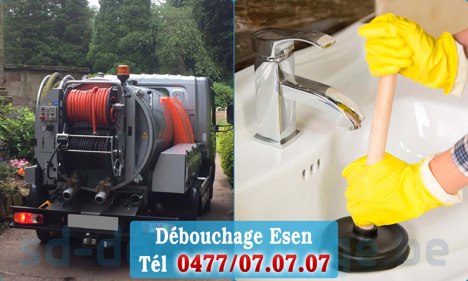 Débouchage de canalisation Esen rapide et efficace - 0477 07 07 07