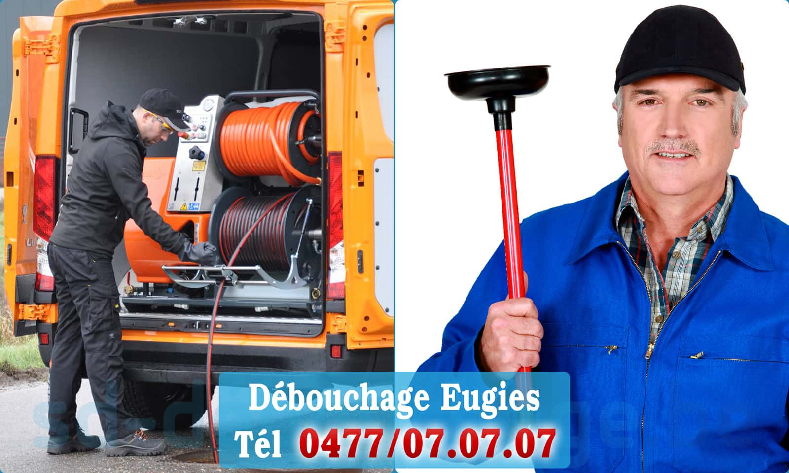 Déboucher canalisation maison Eugies rapide et efficace - 0477 07 07 07