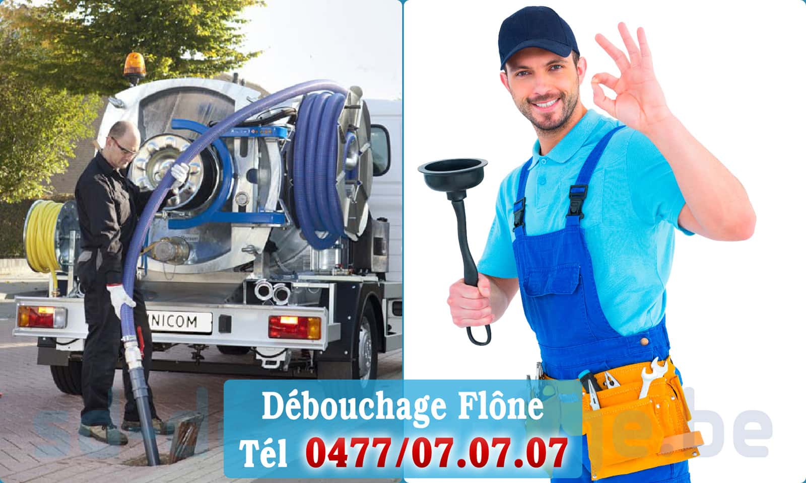 Service débouchage canalisation Flône rapide et efficace - 0477 07 07 07