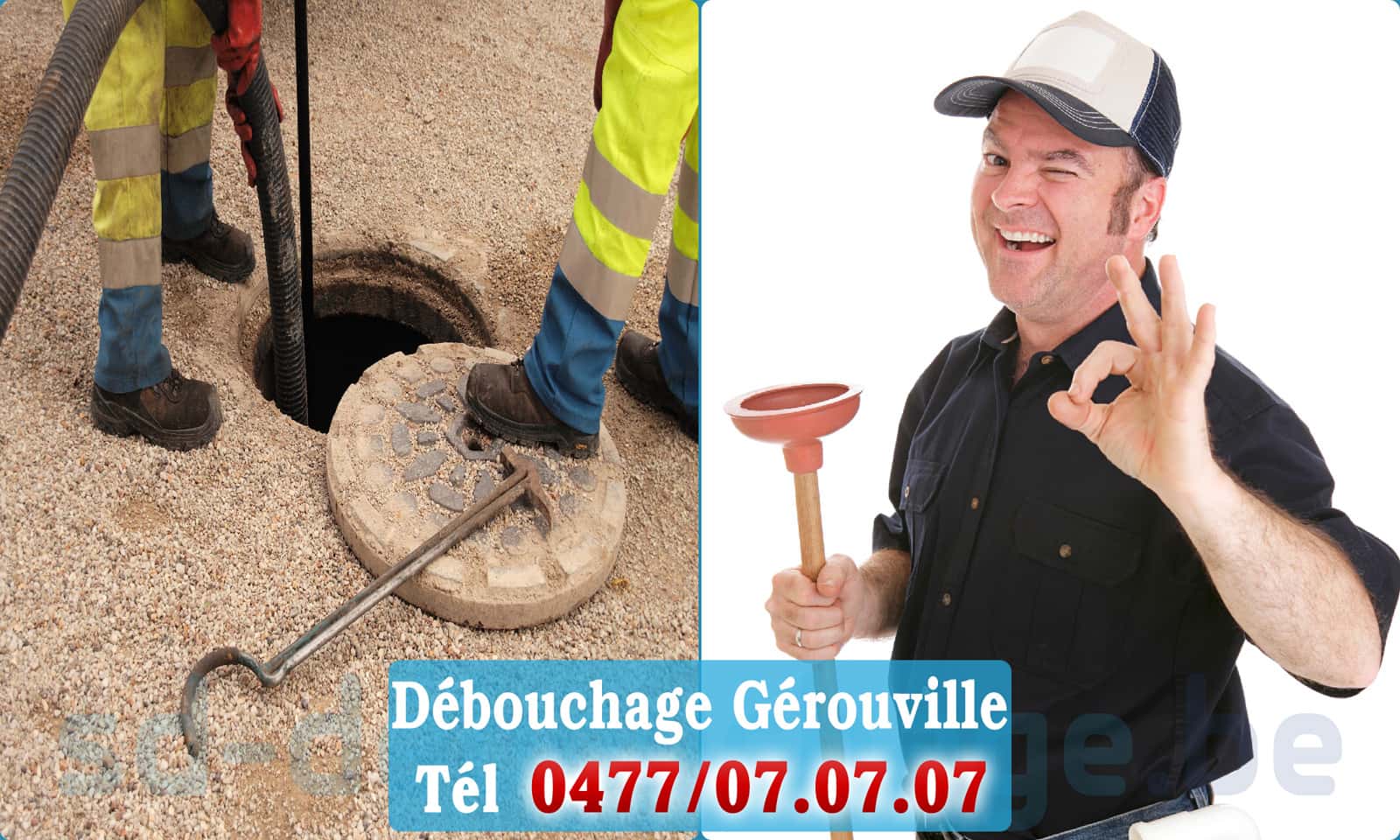 Déboucher canalisation maison Gérouville rapide et efficace - 0477 07 07 07