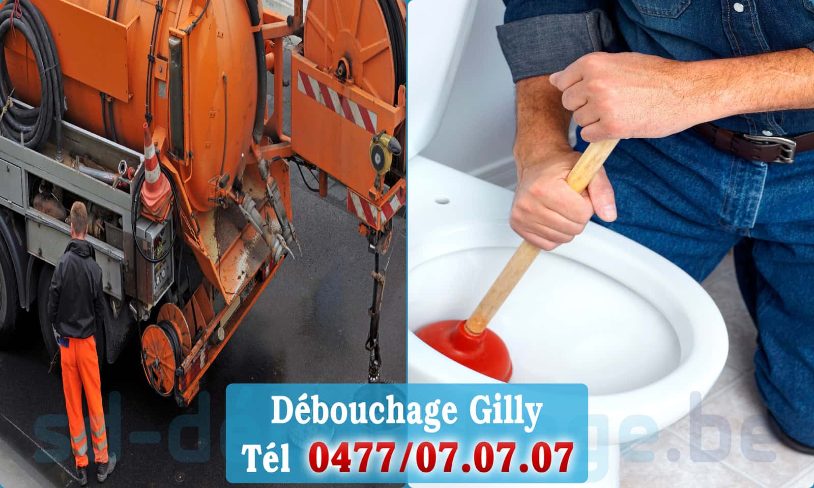 Service débouchage canalisation Gilly rapide et efficace - 0477 07 07 07