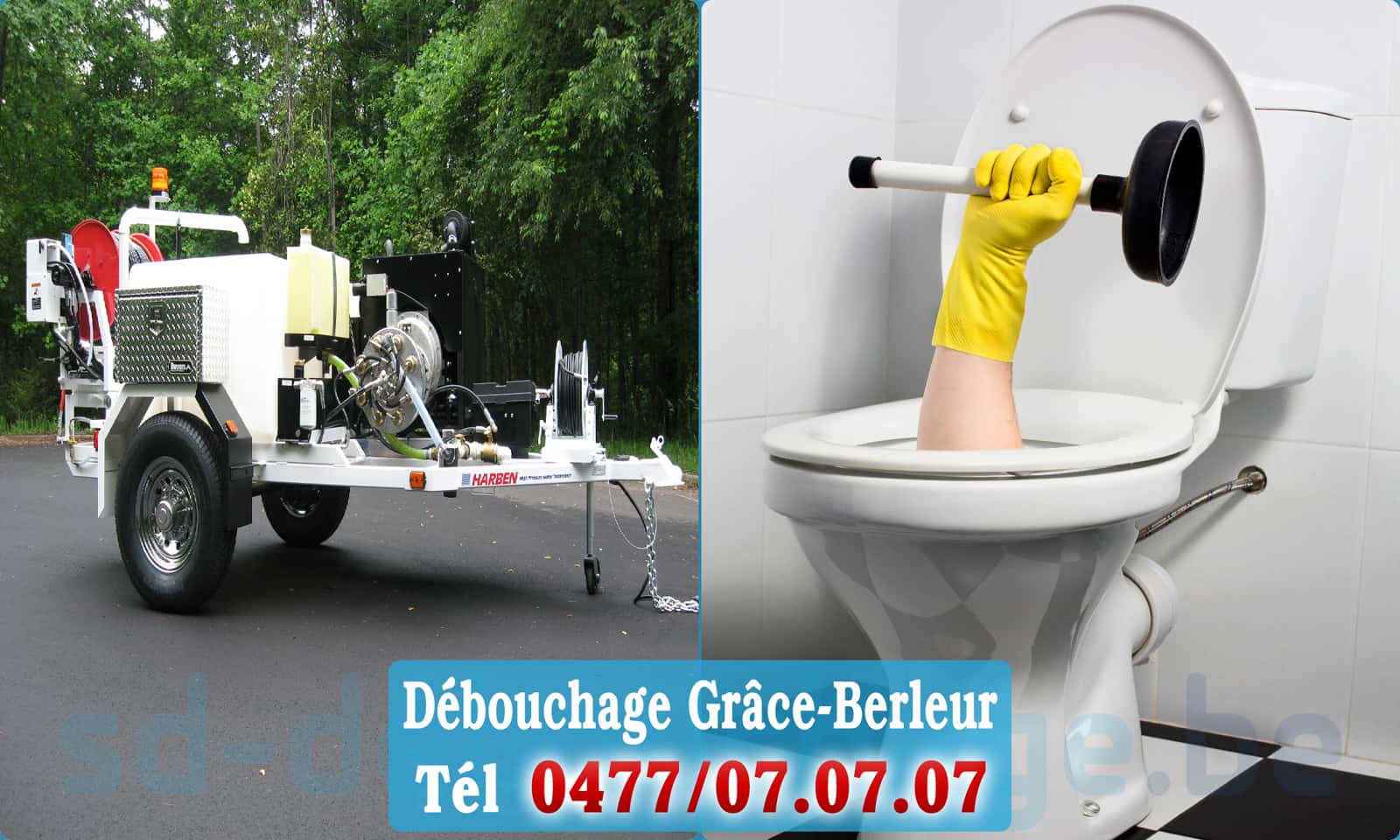 Service débouchage canalisation Grâce-Berleur rapide et efficace - 0477 07 07 07