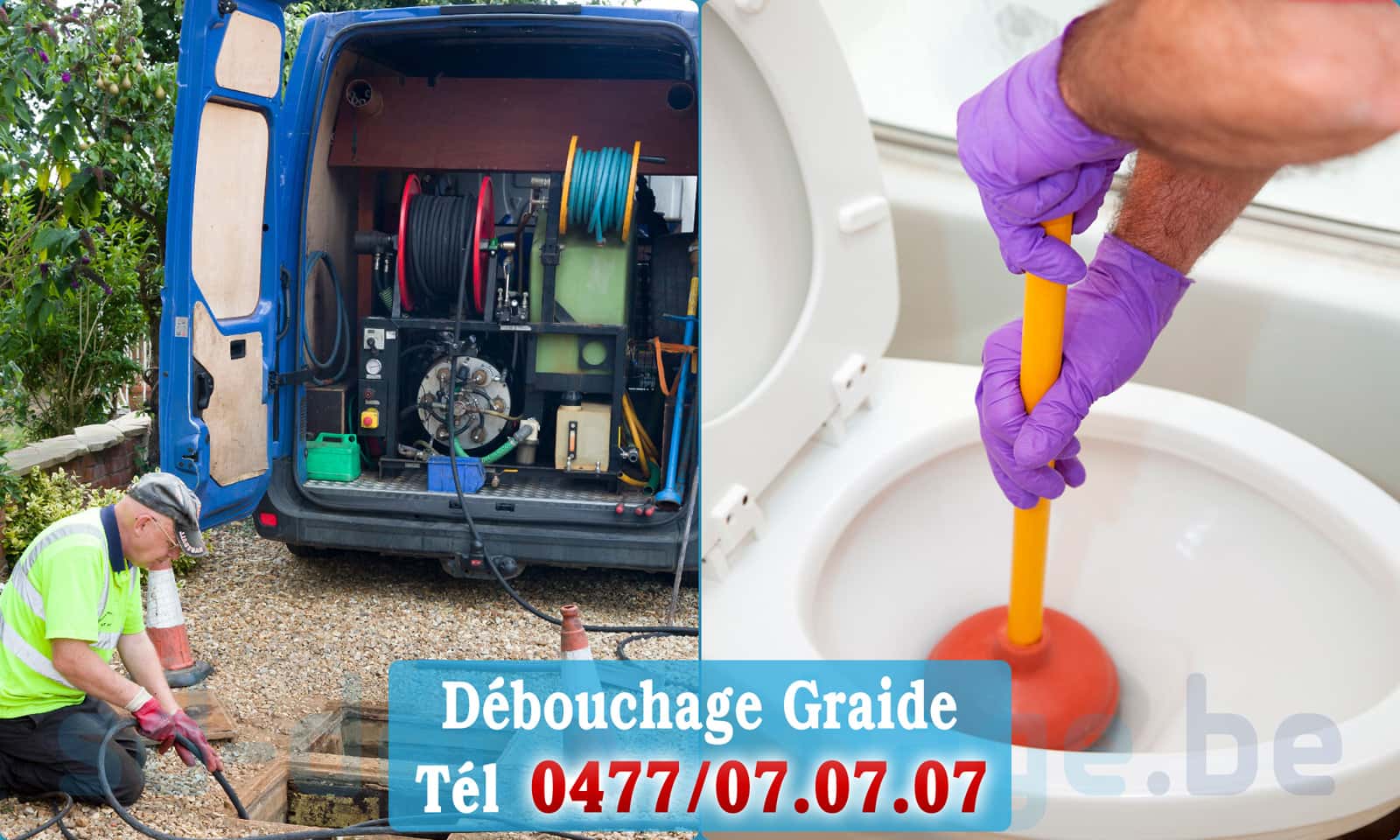 Service débouchage canalisation Graide rapide et efficace - 0477 07 07 07