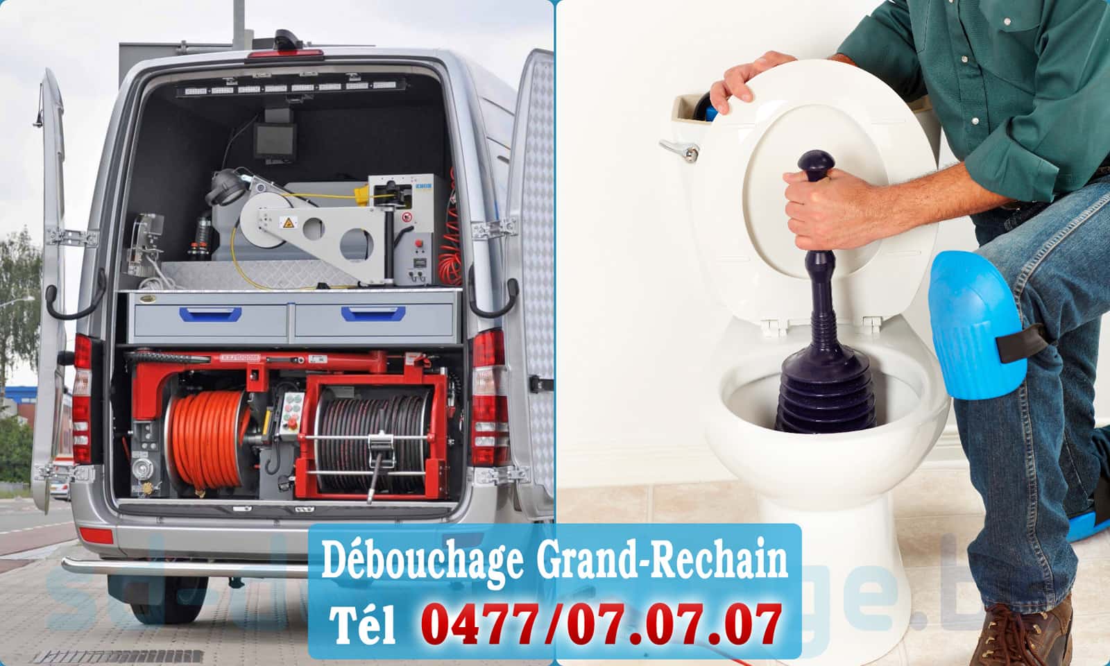 Curage canalisation Grand-Rechain rapide et efficace - 0477 07 07 07