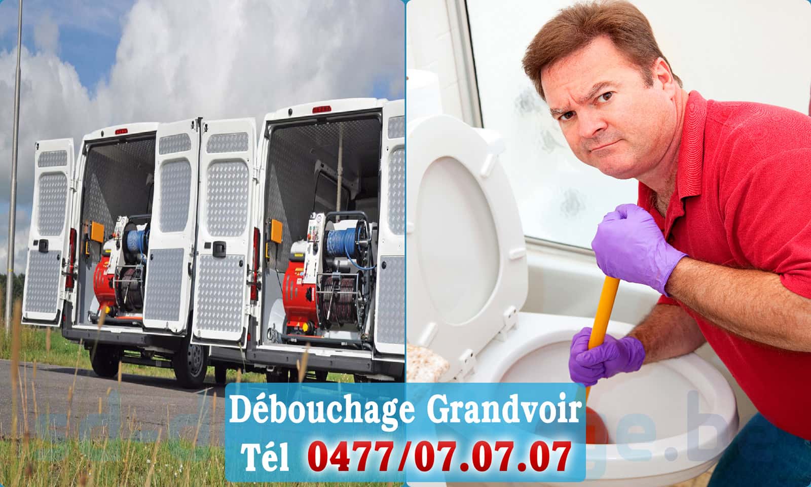 Débouchage canalisation Grandvoir rapide et efficace - 0477 07 07 07