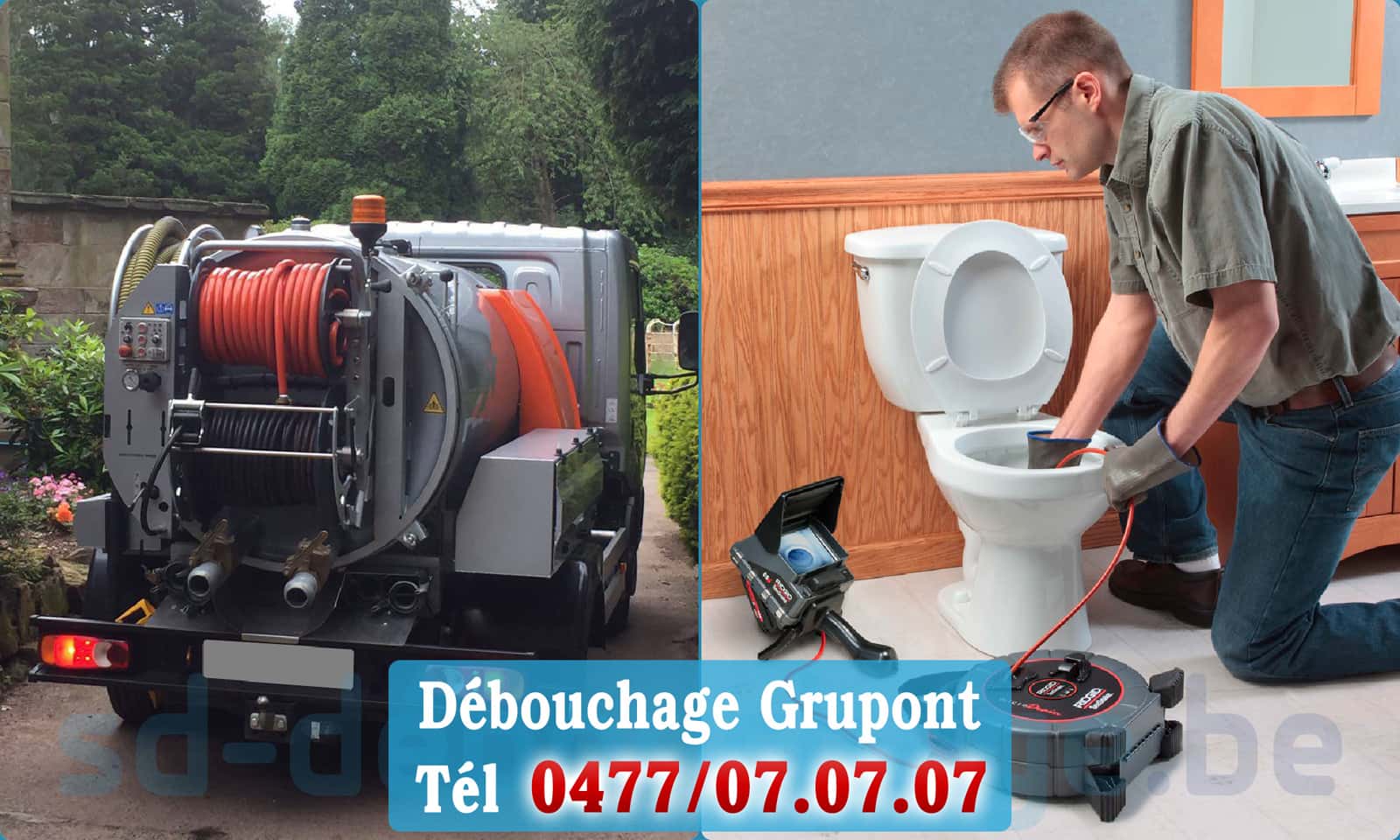 Déboucher canalisation Grupont rapide et efficace - 0477 07 07 07
