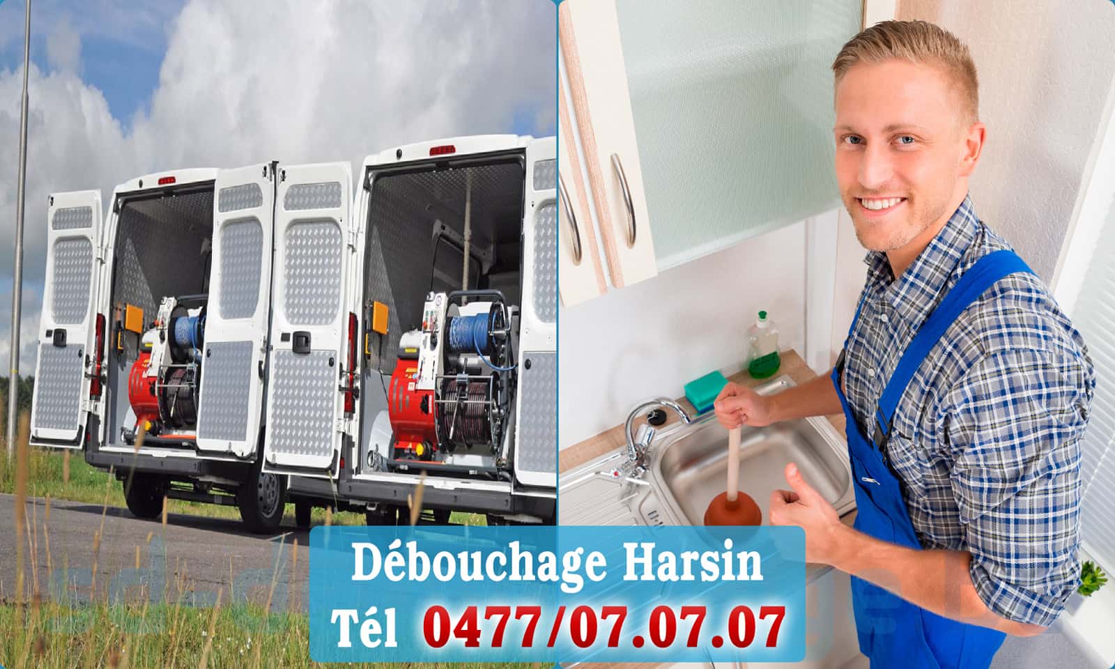 Débouchage canalisation Harsin rapide et efficace - 0477 07 07 07