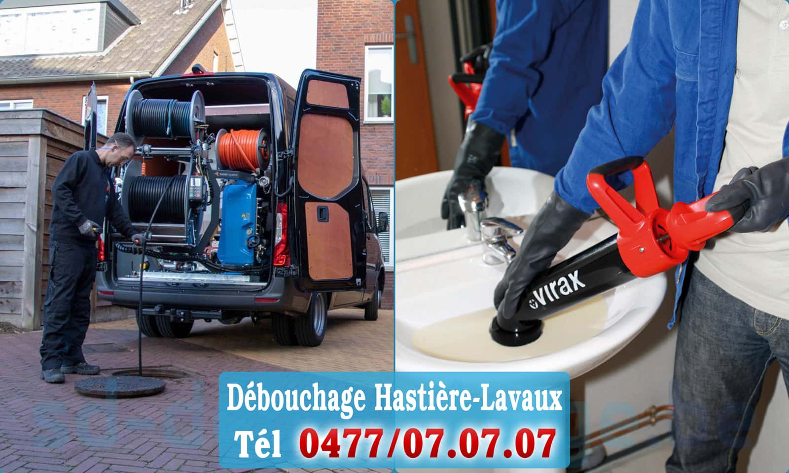 Débouchage canalisation Hastière-Lavaux rapide et efficace - 0477 07 07 07