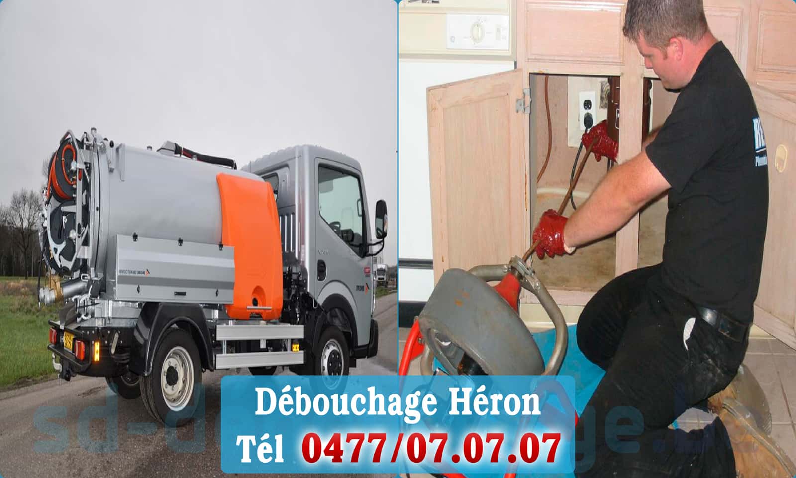 Débouchage de canalisation Héron rapide et efficace - 0477 07 07 07