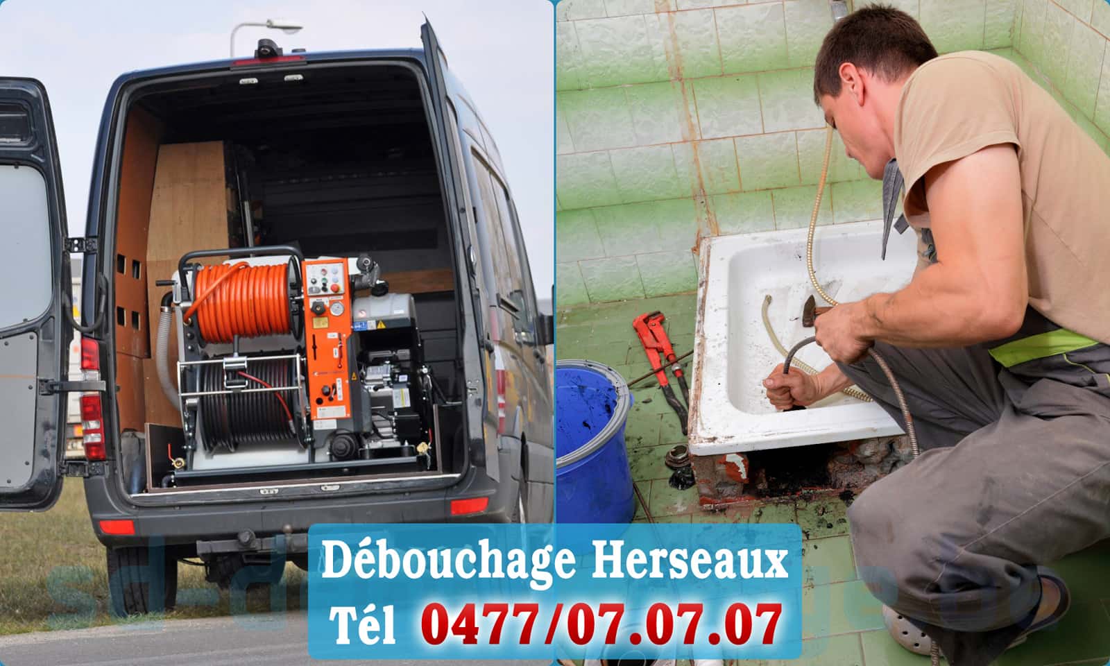 Service débouchage canalisation Herseaux rapide et efficace - 0477 07 07 07
