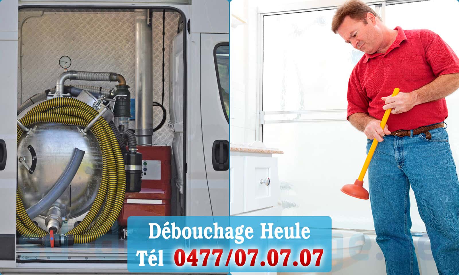 Débouchage canalisation Heule rapide et efficace - 0477 07 07 07