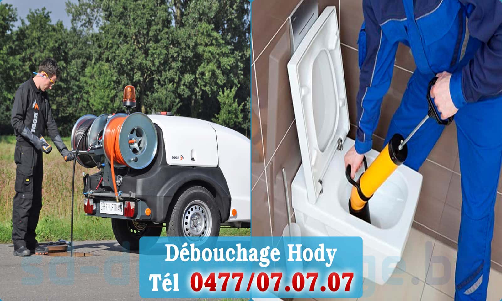 Déboucher canalisation maison Hody rapide et efficace - 0477 07 07 07
