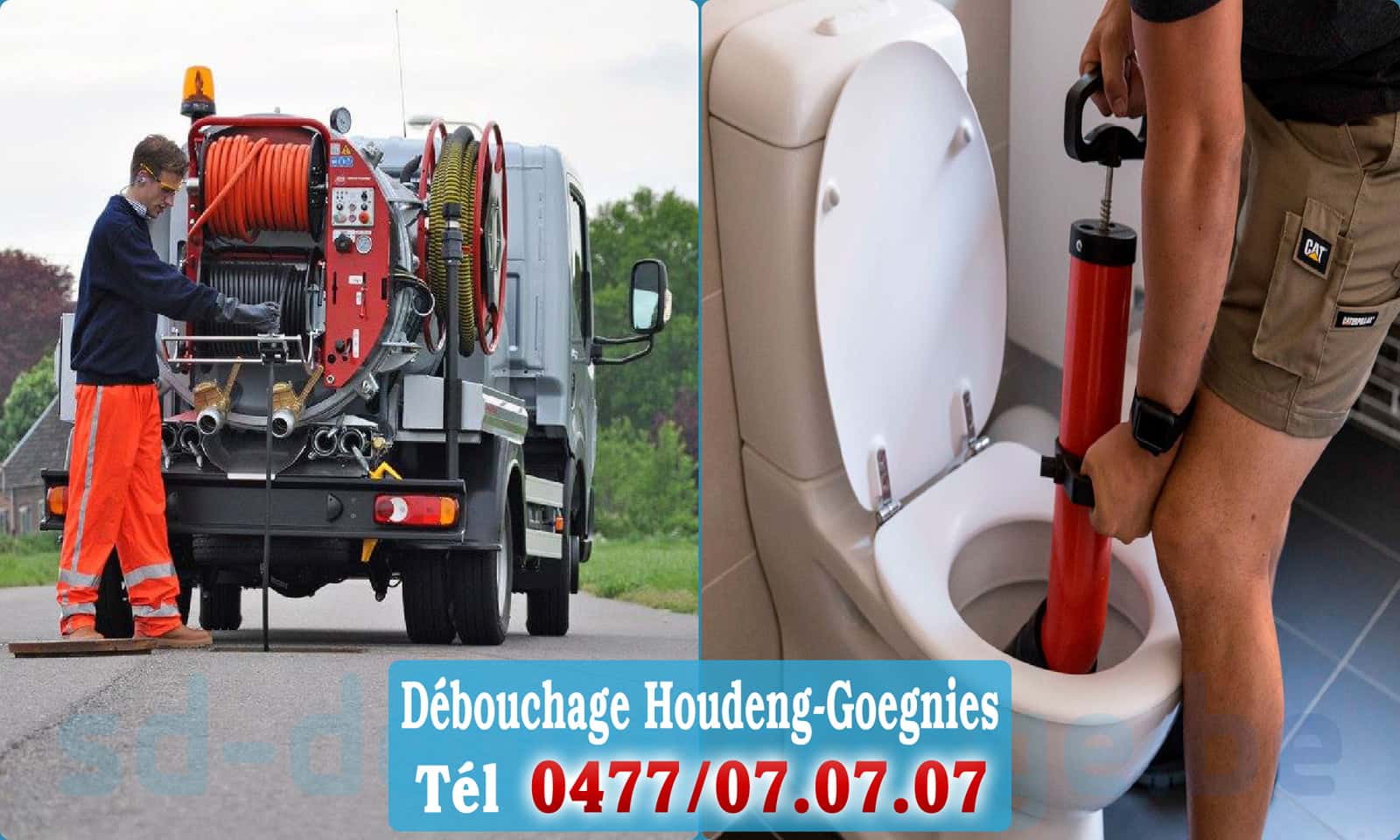 Service débouchage canalisation Houdeng-Goegnies rapide et efficace - 0477 07 07 07