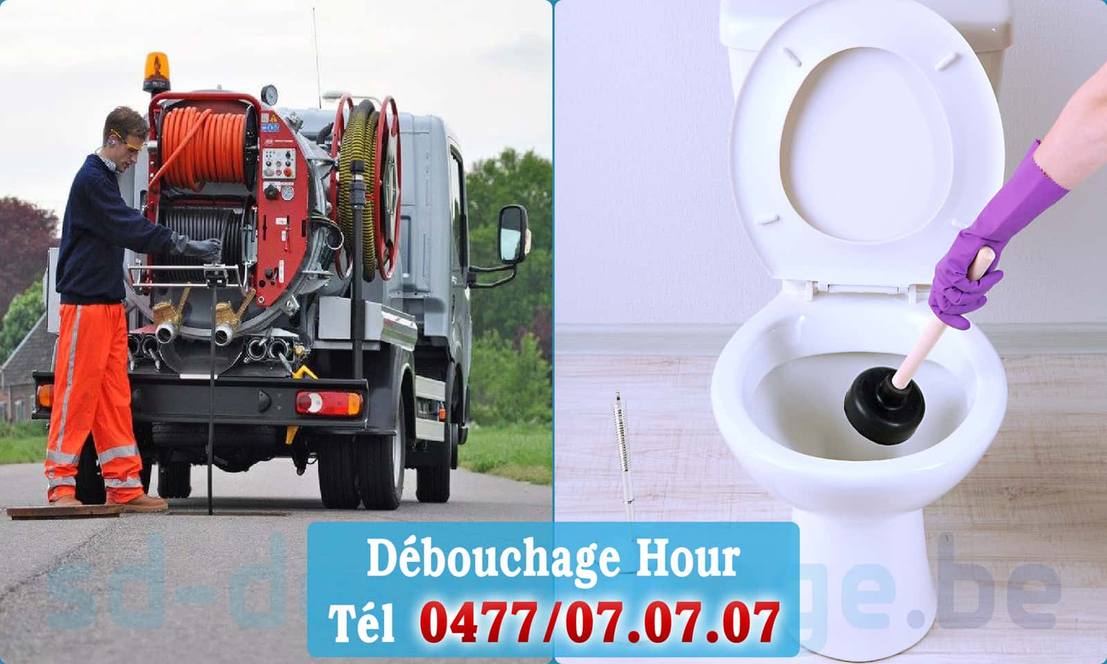 Déboucher canalisation maison Hour rapide et efficace - 0477 07 07 07