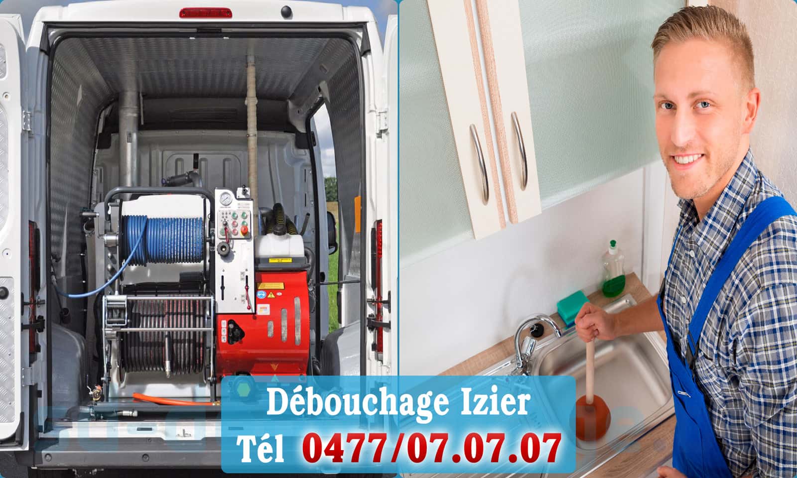 Déboucher canalisation maison Izier rapide et efficace - 0477 07 07 07