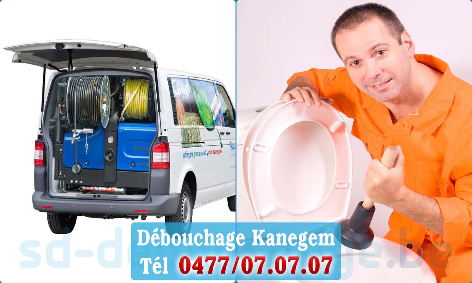 Service débouchage canalisation Kanegem rapide et efficace - 0477 07 07 07