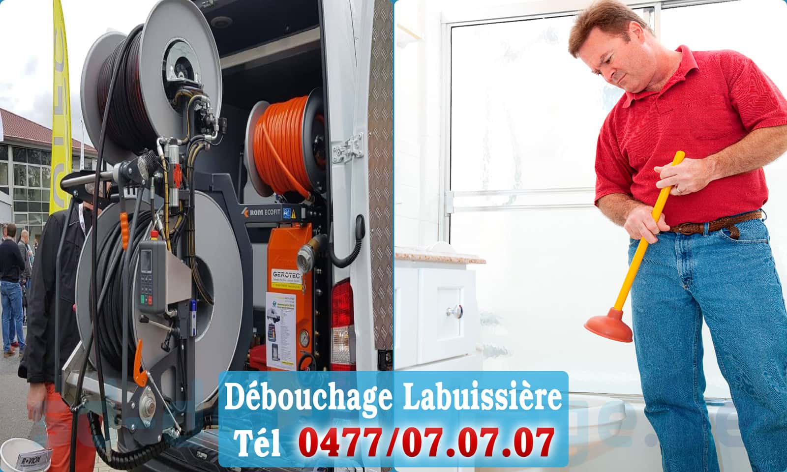Déboucher canalisation maison Labuissière rapide et efficace - 0477 07 07 07