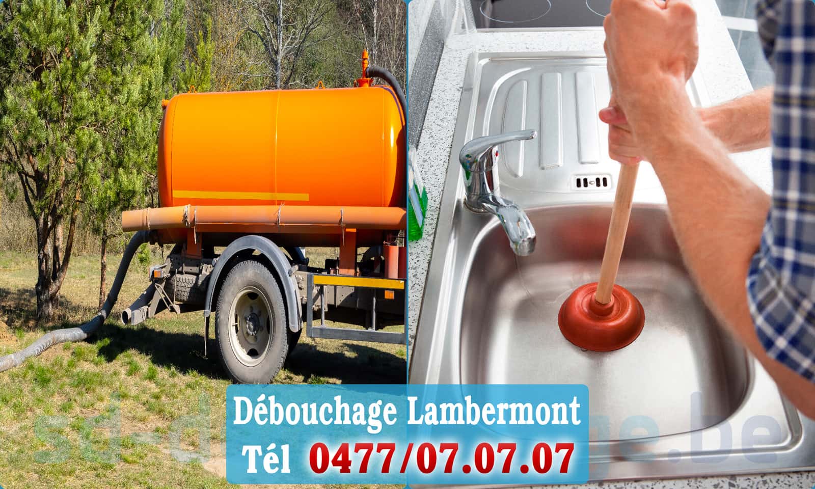 Débouchage canalisation Lambermont rapide et efficace - 0477 07 07 07