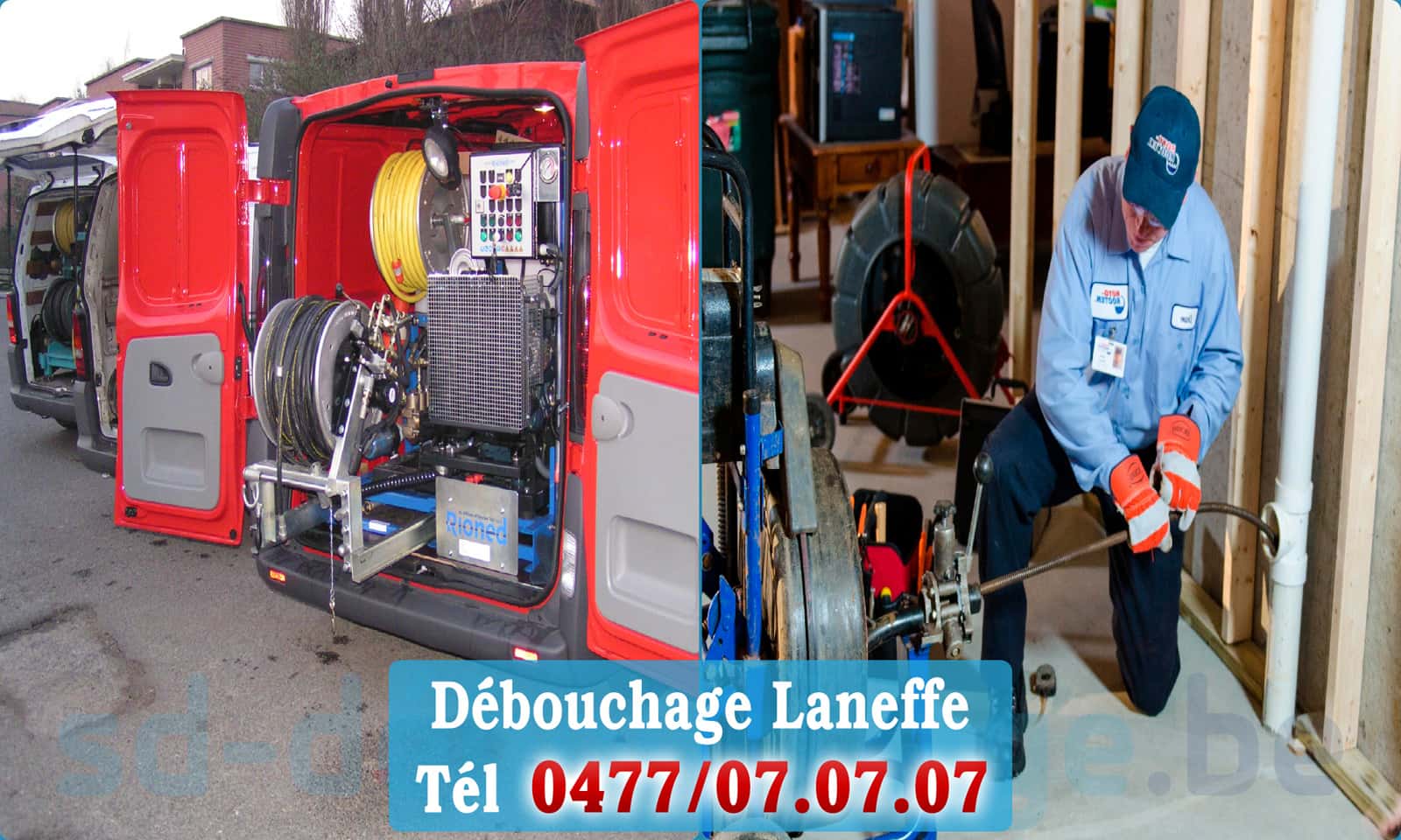 Service débouchage canalisation Laneffe rapide et efficace - 0477 07 07 07
