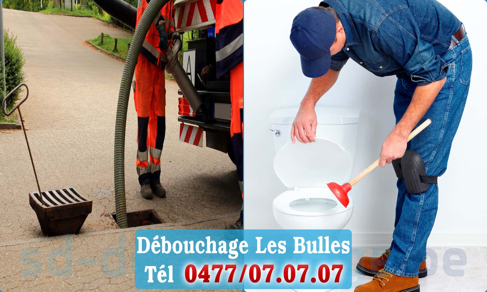 Déboucher canalisation maison Les Bulles rapide et efficace - 0477 07 07 07