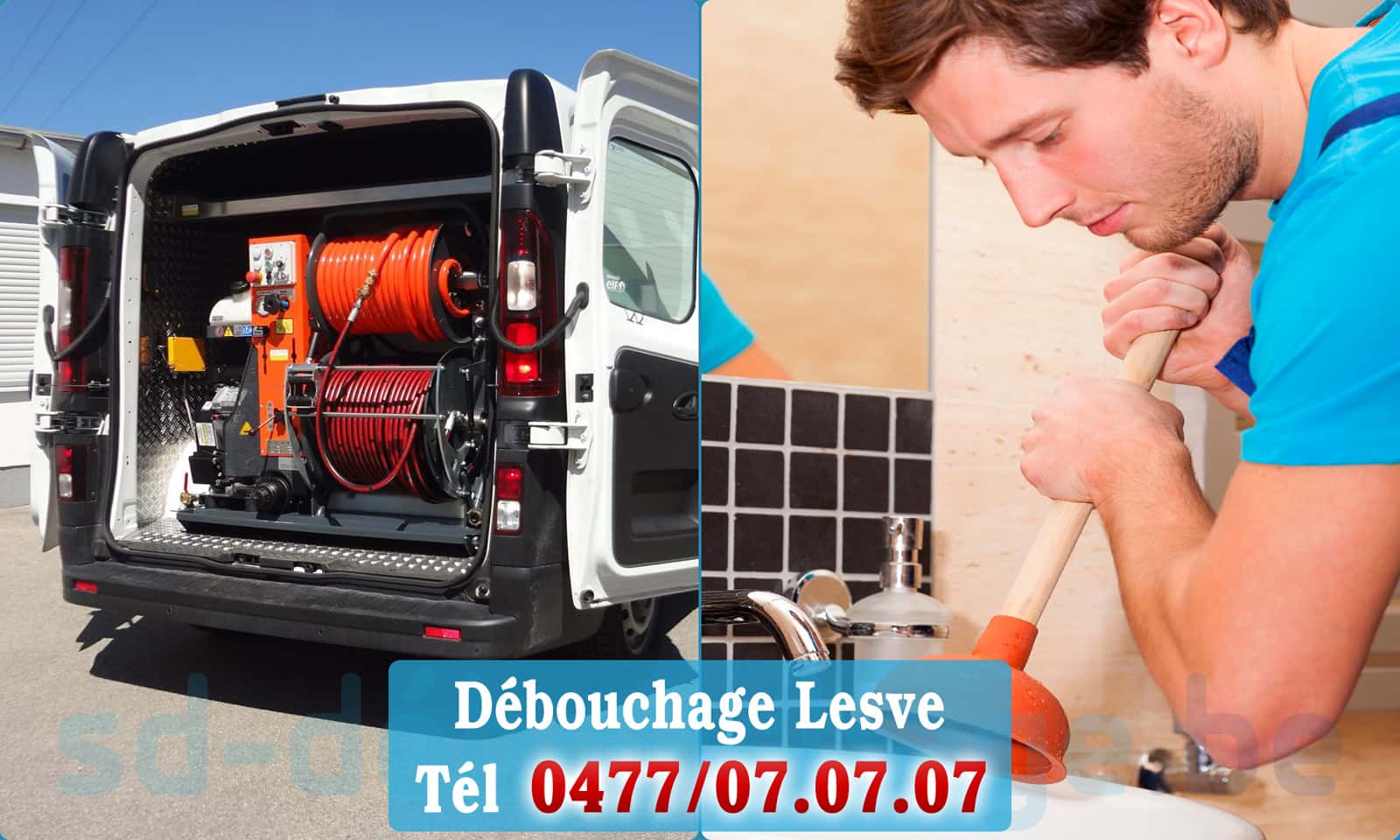 Déboucher canalisation maison Lesve rapide et efficace - 0477 07 07 07