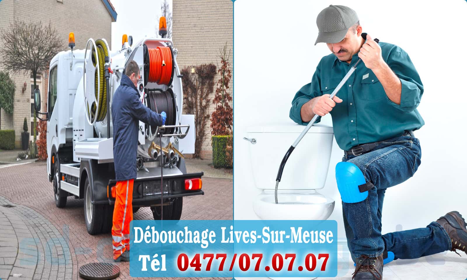 Curage canalisation Lives-Sur-Meuse rapide et efficace - 0477 07 07 07