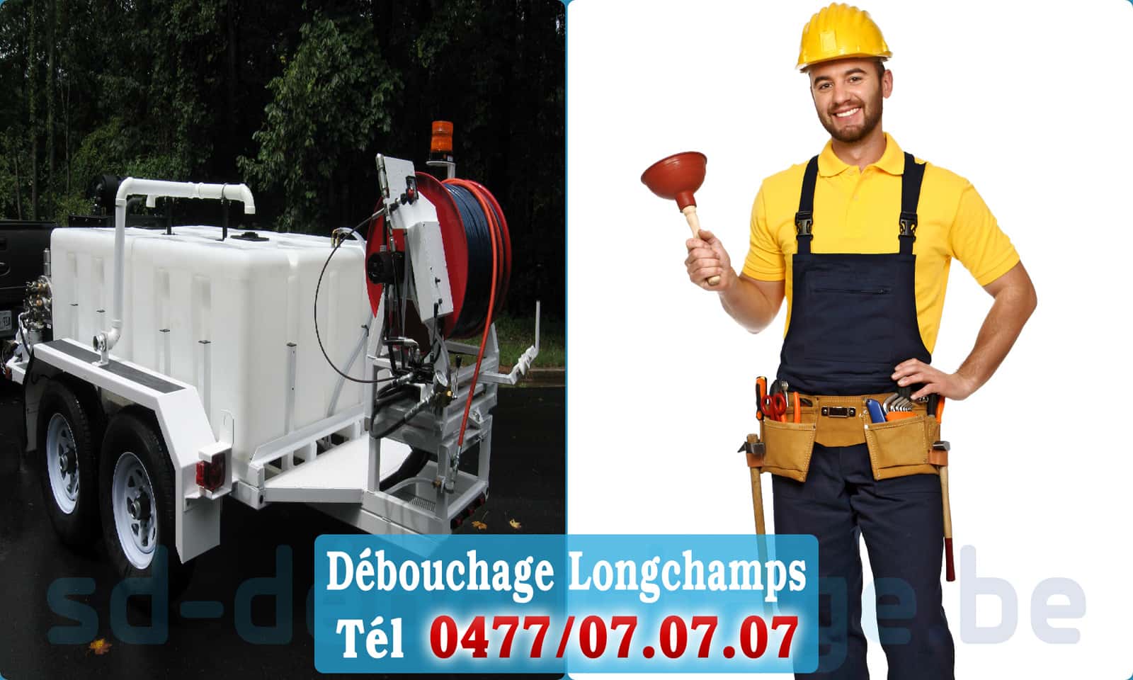Déboucheur canalisation Longchamps rapide et efficace - 0477 07 07 07