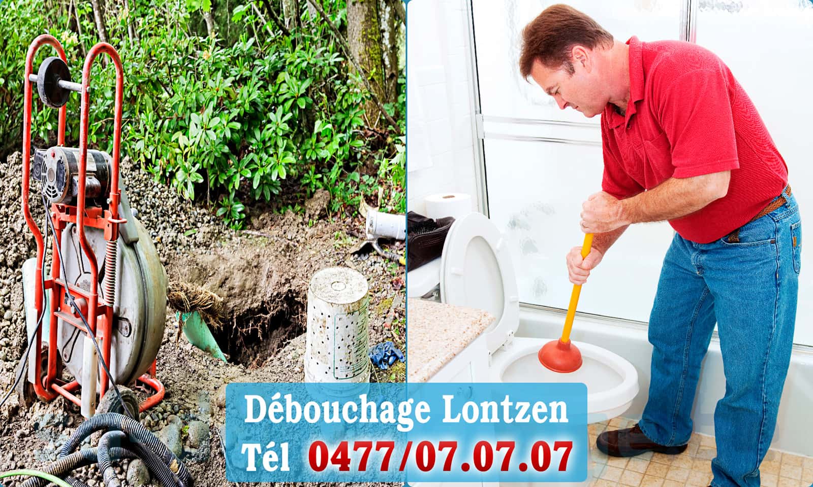 Déboucher canalisation maison Lontzen rapide et efficace - 0477 07 07 07