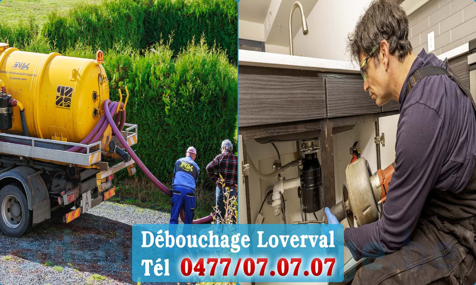 Service débouchage canalisation Loverval rapide et efficace - 0477 07 07 07