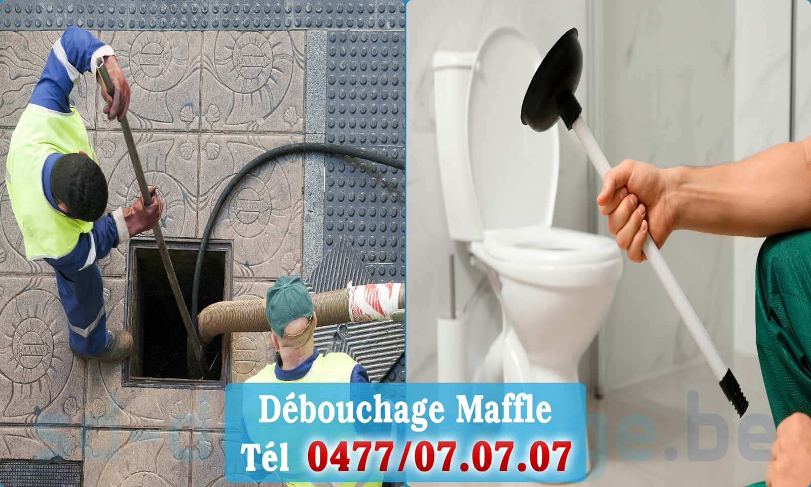 Déboucher canalisation maison Maffle rapide et efficace - 0477 07 07 07