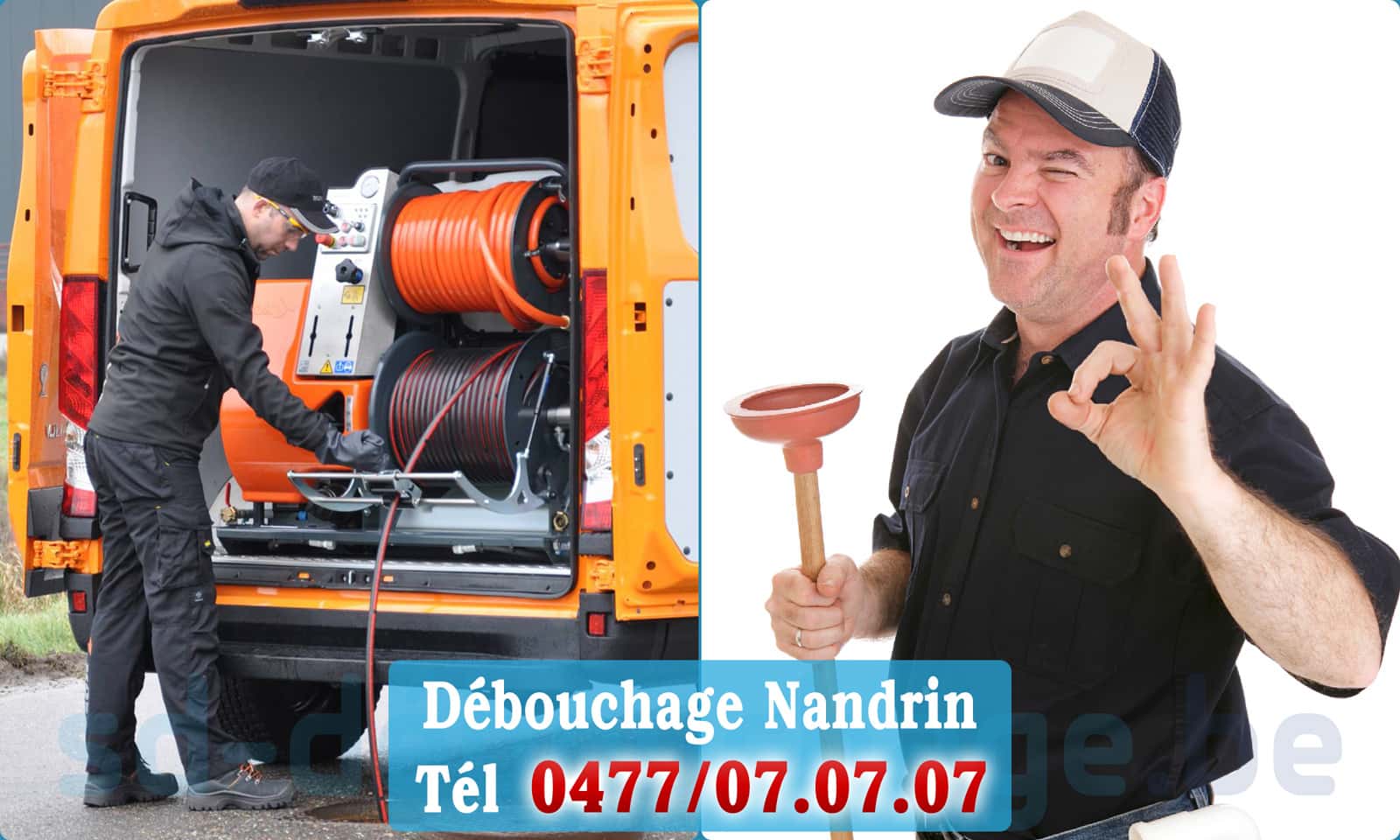 Déboucher canalisation maison Nandrin rapide et efficace - 0477 07 07 07