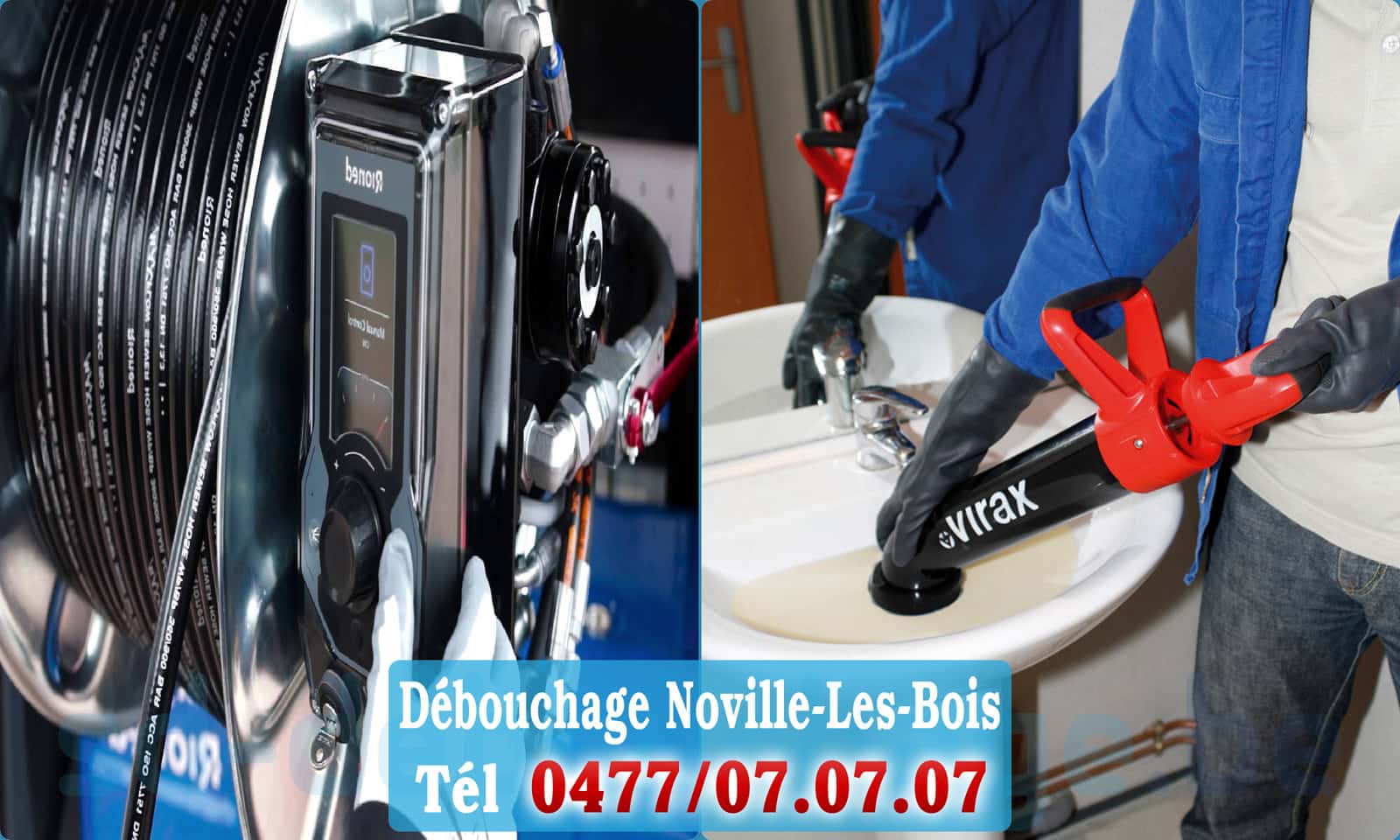 Déboucher canalisation maison Noville-Les-Bois rapide et efficace - 0477 07 07 07