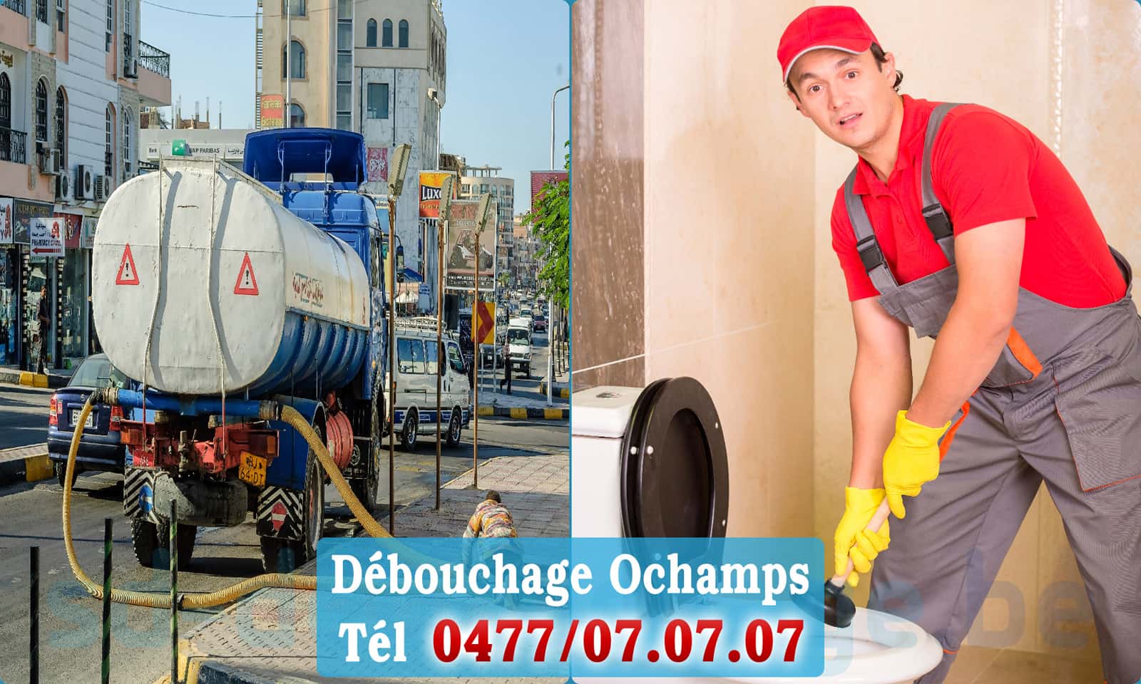 Déboucher canalisation maison Ochamps rapide et efficace - 0477 07 07 07
