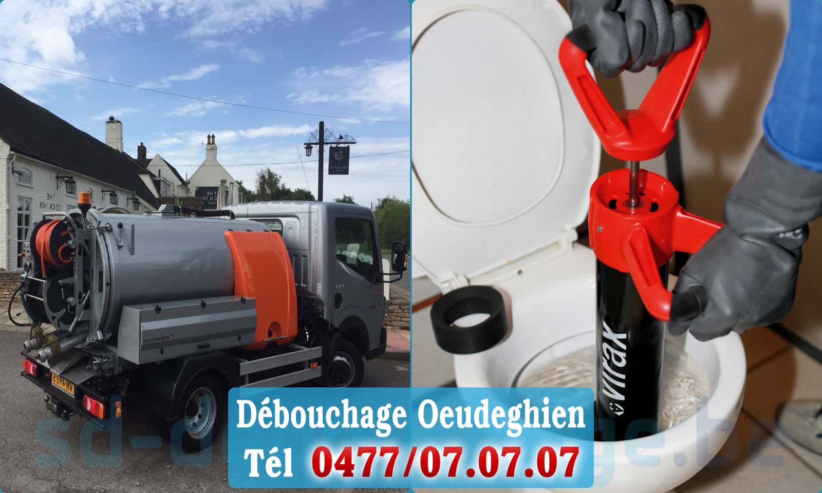Débouchage de canalisation Oeudeghien rapide et efficace - 0477 07 07 07